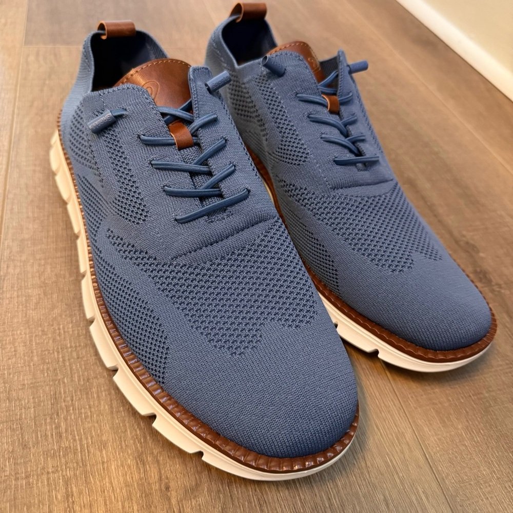 Men’s sz14 Breeze Leisure shoes NEW Blue brown white (lapis) breathable material